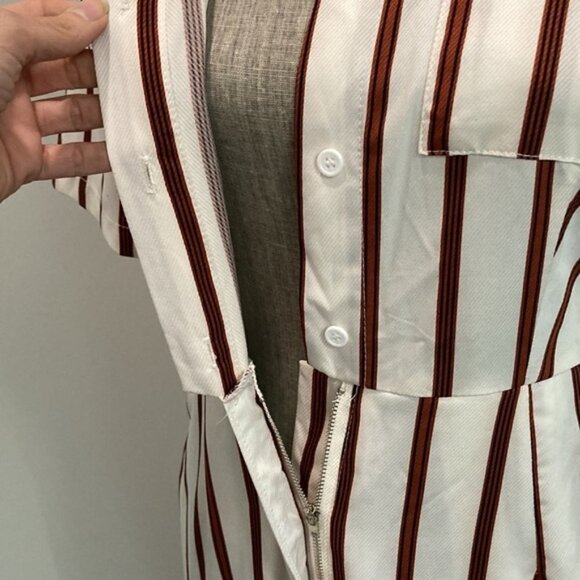 Nasty Gal White You're Just My Stripe Utility Jumpsuit​​​ - Picture 8 of 14